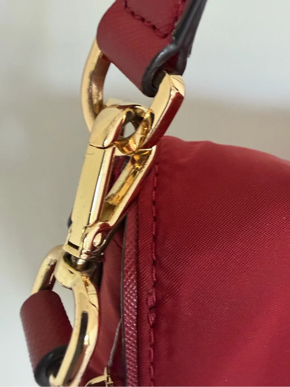 Michael Kors Bedford Nylon Messenger Crossbody Bag Red